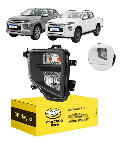 Farol Milha L200 Triton Sport Hpe 2021 22 23 24 2025 Le Cristal