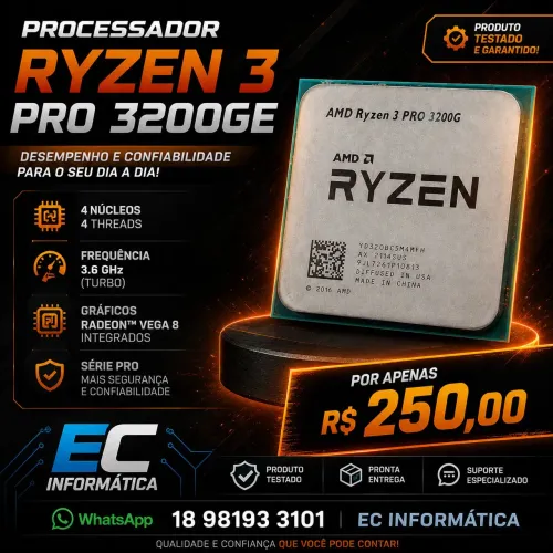 Processador Ryzen 3 Pro 3200ge