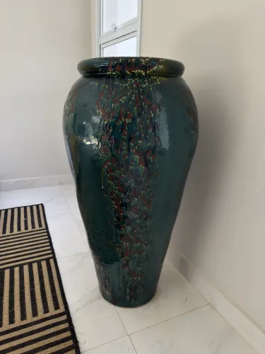 Vaso de Cerâmica Esmaltado Vitrificado