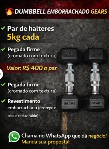 Dumbell emborrachado marca GEARS