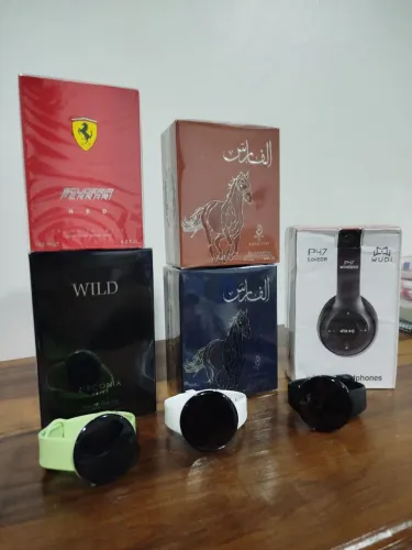 Perfumes Ferrari red e árabe na compra ganhe fone ou um relógio inteligente