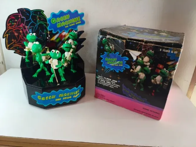 brinquedo antigo green machine frog band
