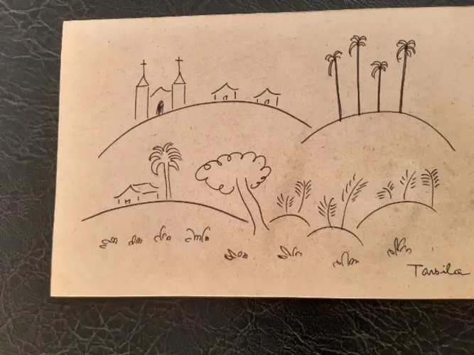 Desenho nanquim Tarsila