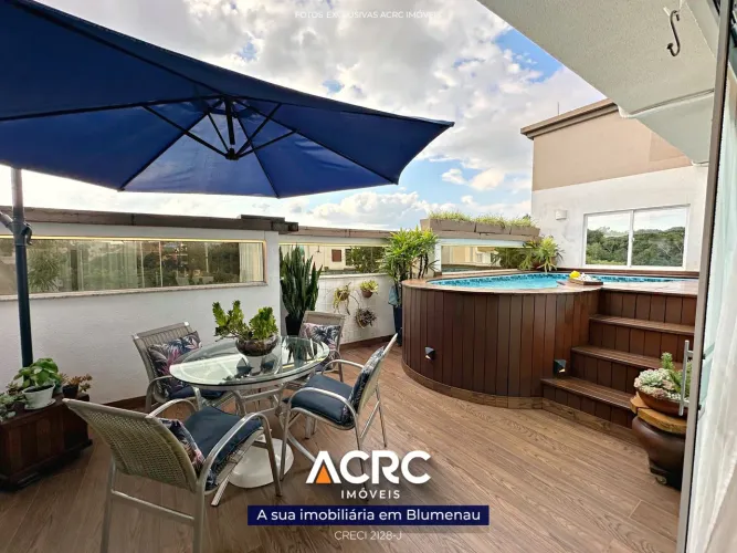 ACRC Imóveis - AP10469 - Cobertura com Piscina Para Venda no Bairro da Velha em Blumenau.