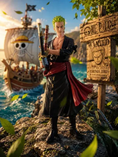 Action figure do Roronoa zoro de one piece