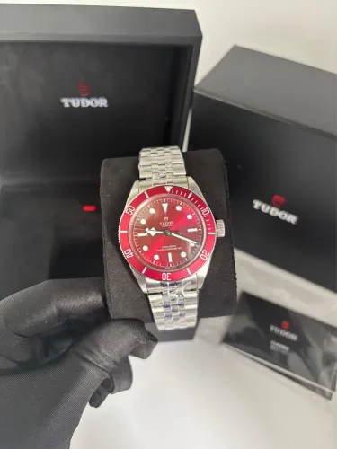 Relógio Masculino Tudor Black bay - Vermelho - 41mm - Automático - Safira - Prem AAA+