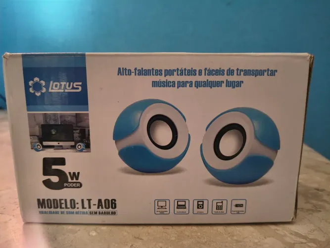 Caixas de Som Portáteis Lotus LT-A06 (5W) - Novas na Caixa!