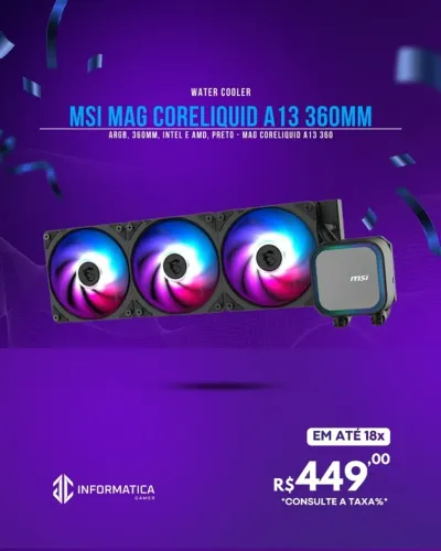 WATER COOLER MSI MAG CORELIQUID A13 360MM