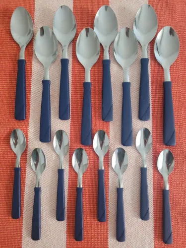 Colheres sopa(08) e de café(08)inox Tramontina-Novo+ Brinde
