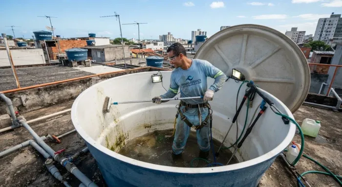 Contratação de equipe de limpeza de caixa de água