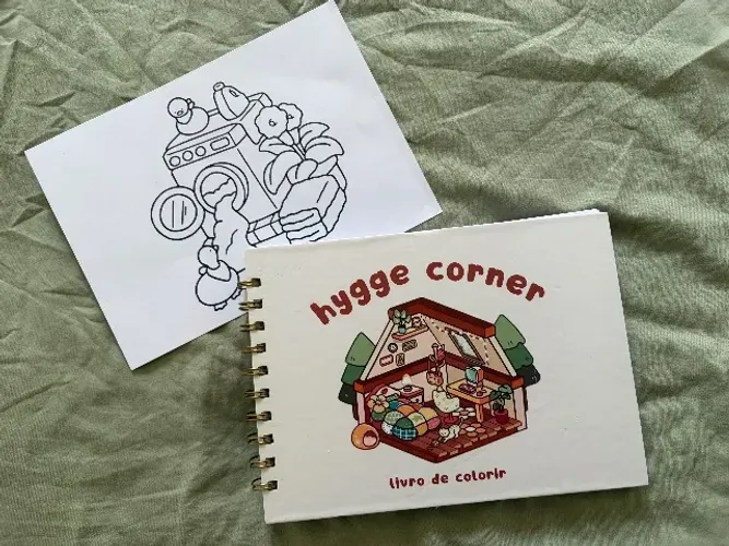 Livro de colorir My Cozy Corner - Estilo kawaii - Espiral - para marcadores