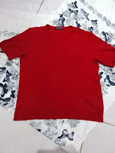 Blusa de tricô Dianna vermelha G