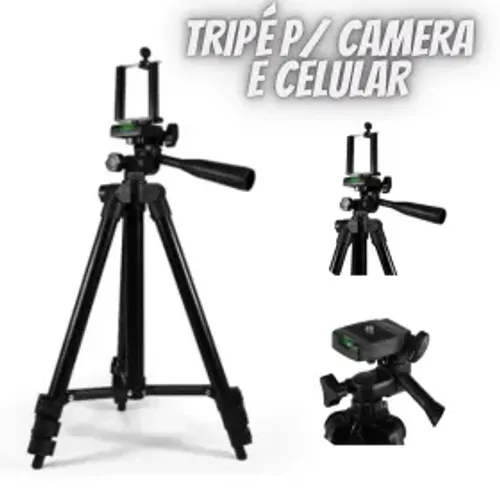 Tripé Universal Ajustável 102cm Telescópico para Câmera e Celular _ EL41 ?