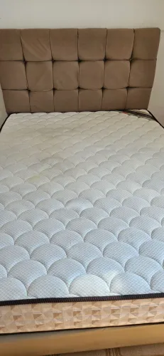 Cama Box Casal Ortobom Molas Ensacadas + Cabeceira Estofada