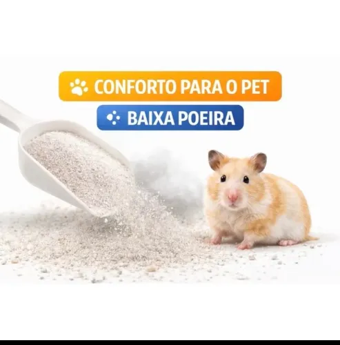 Areia para Banho de Hamster e Roedores - NOVA