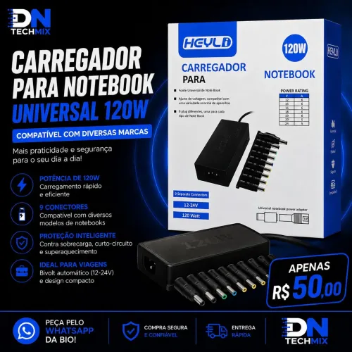 Carregador para notebook universal