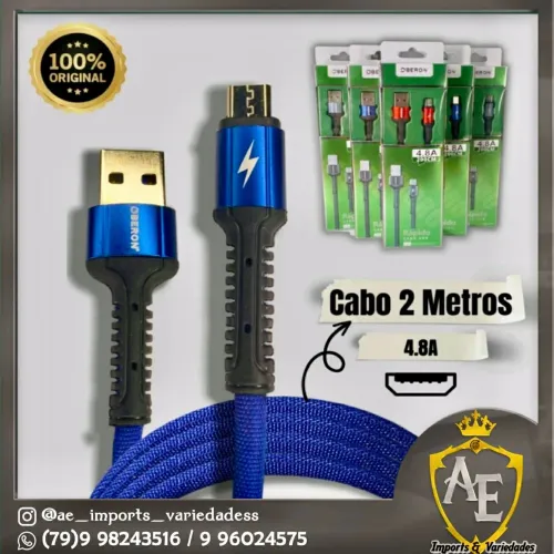 Cabo para celular Android e iPhone 