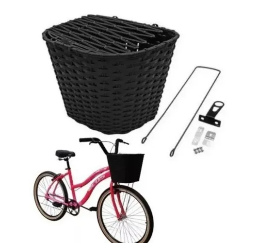 Cesta dianteira de bike cestinha de plástico