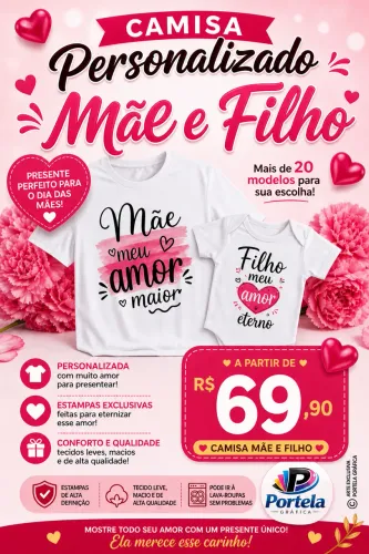 kit camisas Mãe e filho!