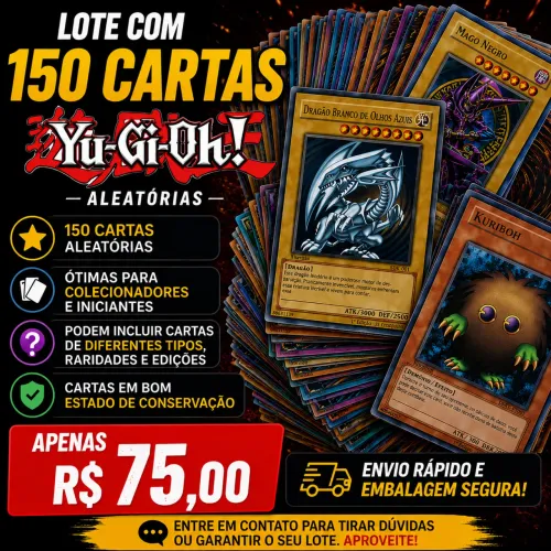 150 cartas de Ygo original aleatória