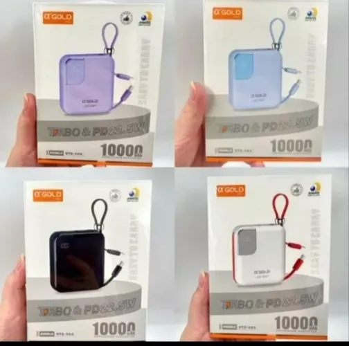 Power Bank Portátil Turbo 22.5w C/visor Cabo Typec Lightning