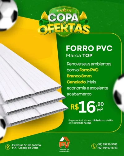Forro pvc 8mm