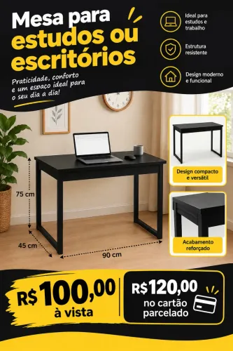 Mesa para escritório e estudos