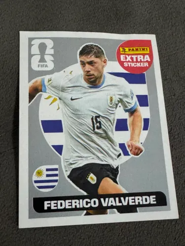 Figurinha Extra Sticker Prata Federico Valverde Original Panini Copa do Mundo 2026