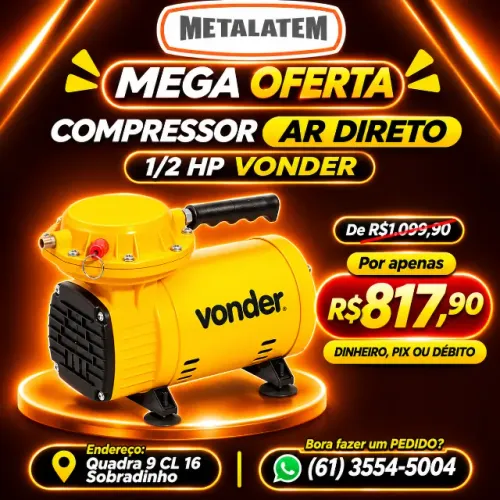 COMPRESSOR DE AR DIRETO VONDER 1/2 HP