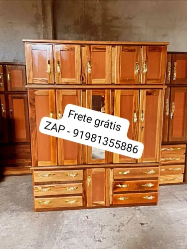 GUARDA ROUPA - CASAL 5 PORTAS NOVO