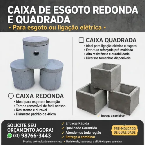 Caixa de gordura ou para elétrica