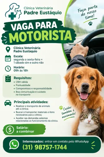 Motorista de clínica veterinária
