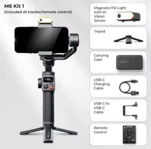Hohem-iSteady M6 Kit Gimbal para Smartphone