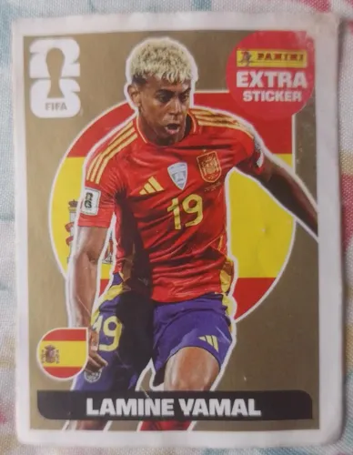 CARTINHA DO ÁLBUM DA COPA LAMINEYAMAL DOURADO