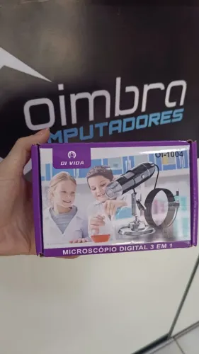 Microscópio Digital 1600x  Zoom Cam 2.0 Mp Profissional Usb - Loja Coimbra Computadores