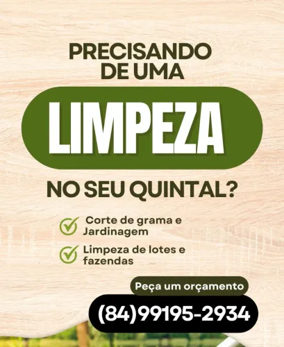 Serviço e jardinagem e limpeza 