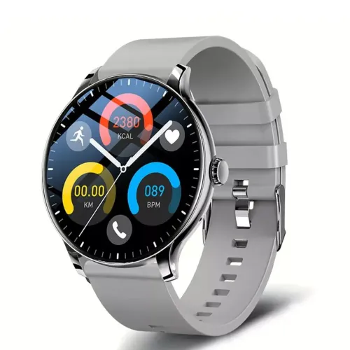 Smartwatch LaxasFit GT2 Amoled Chamadas Bluetooth - Prata<br>Cód.: L-GT2