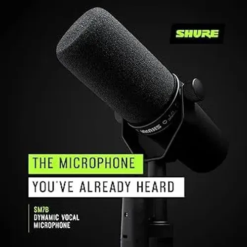 Microfone Shure SM7b Profissional para streaming e gravação 