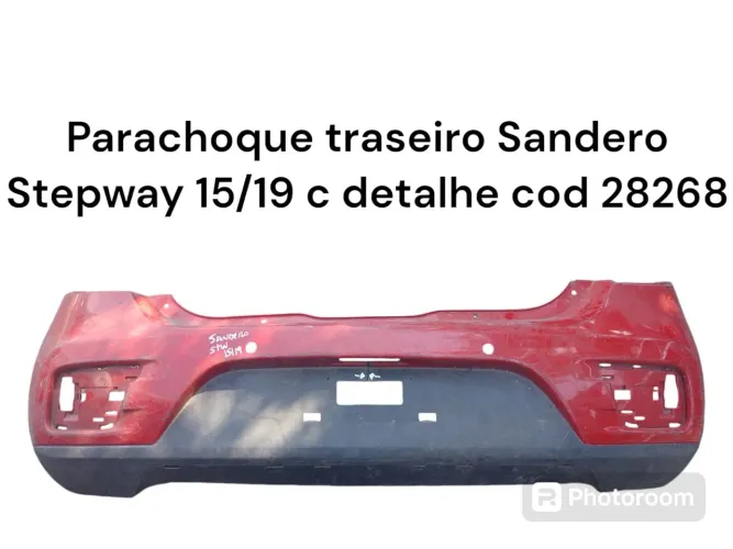 Parachoque traseiro Sandero stepway 15 com detalhe