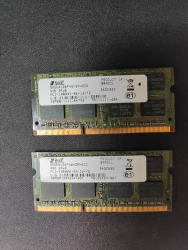 Memória RAM DDR3 8GB (2x4GB) Notebook (troco por DDR2)