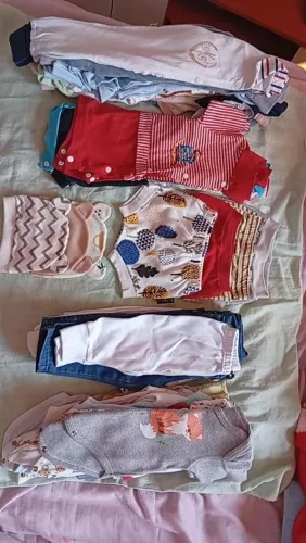 Roupas de bebê menino 37 peças e ninho redutor de beço
