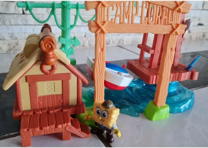 Acampamento bob esponja imaginext 