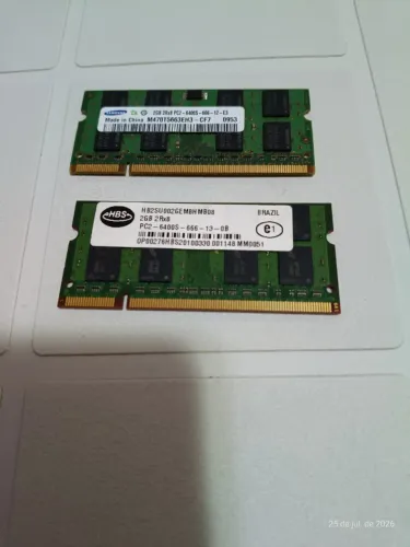 Memória Ram DDR 2, 800MHz, 2Gb (2 unidades 2x2Gb = 4Gb), barato para vender rápido