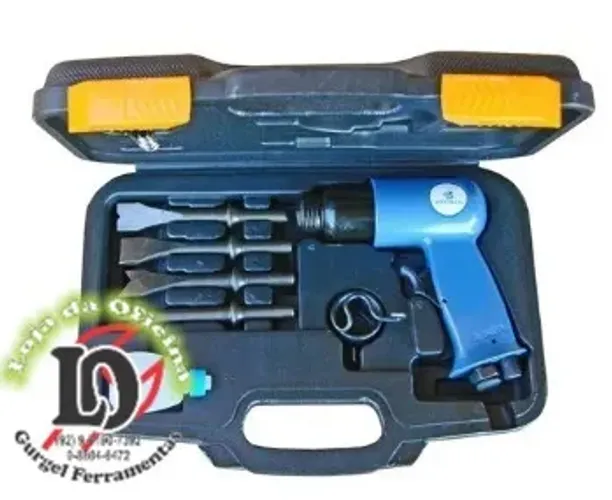 Martelete pneumatico 150mm c/conjunto de talhadeira - Bremen