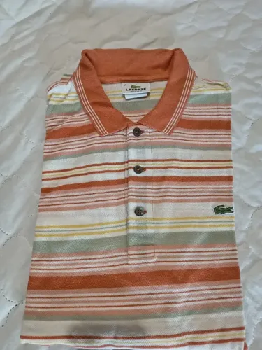 Camisa Polo Lacoste Listrada Tamanho 07 Equivalente ao GG
