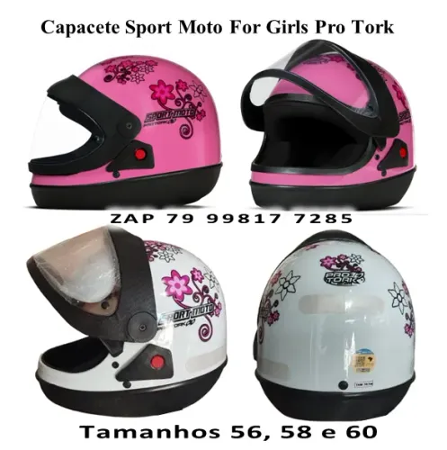 Capacete Sport Moto For Girls Pro Tork