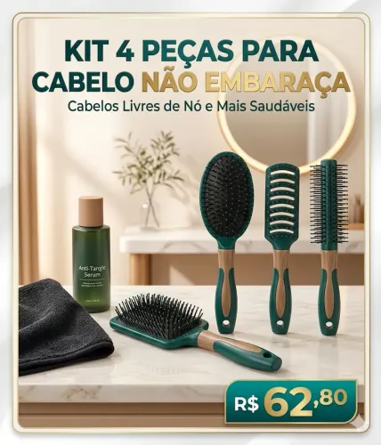 Kit escovas de cabelo profissional 