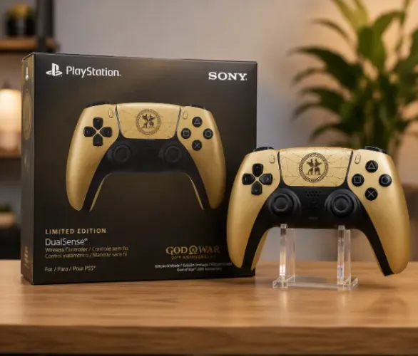 Controle Sony Dualsense 007 First Light Limited Edition para PS5 Wireless - Dourado