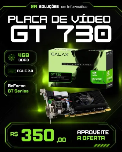 Placa de vídeo gt730 4gb
