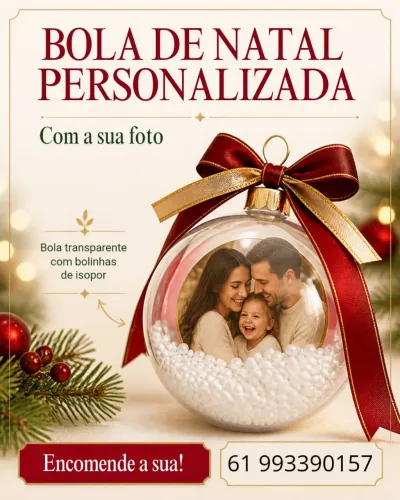 Bola de Natal personalizada